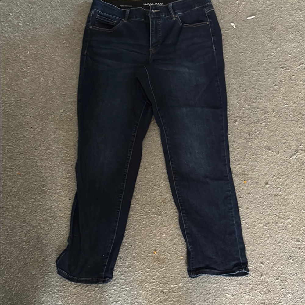 Tribal Dark Indigo Straight Leg Jeans